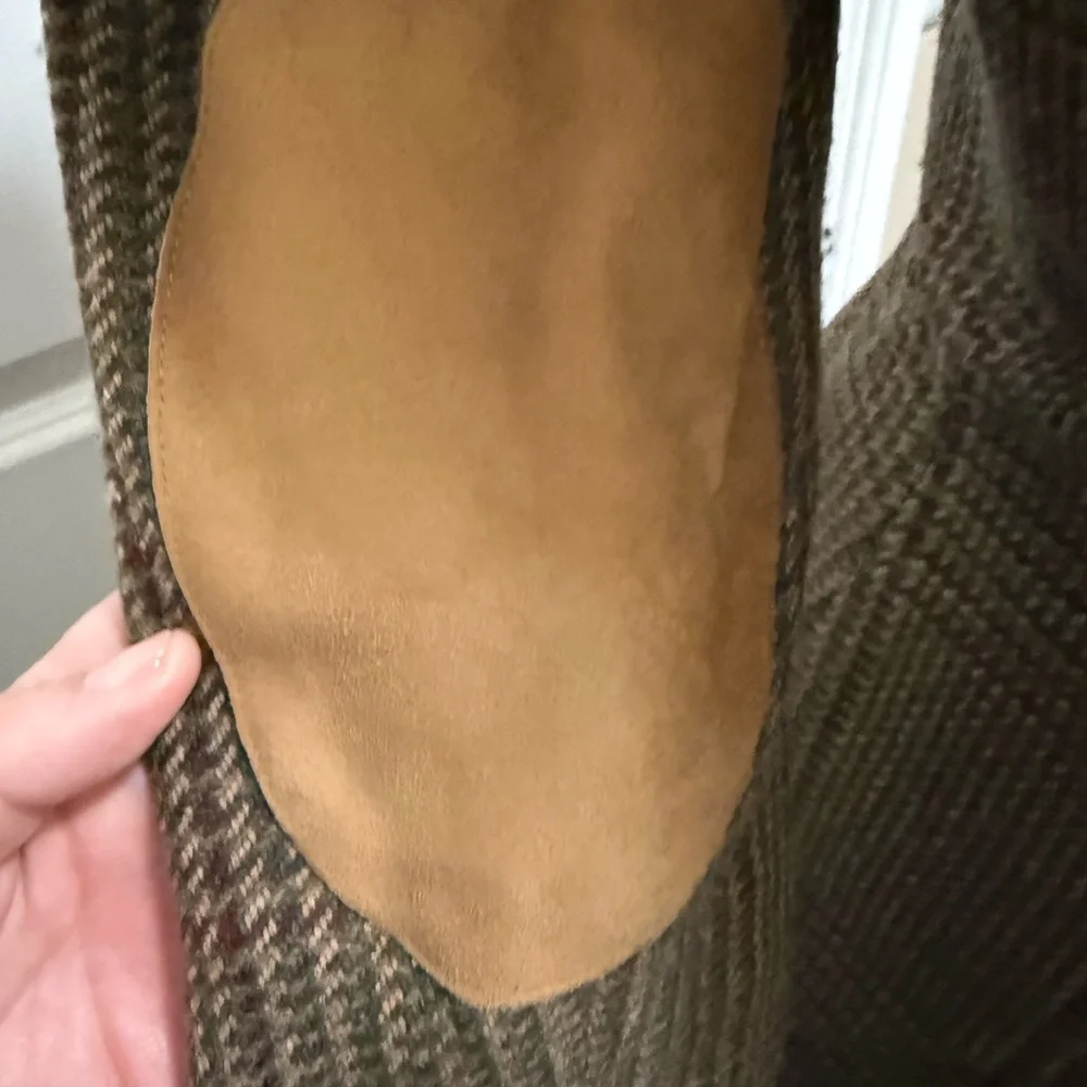 Ralph Lauren virgin wool herringbone Brown Plaid Tailored Blazer - Picture 7 of 8